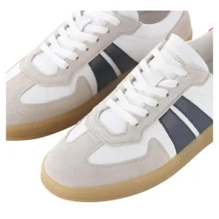 National Standard Sneaker aus Leder beige Schnürschuhe