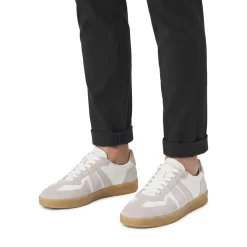 National Standard Sneaker aus Leder beige Schnürschuhe