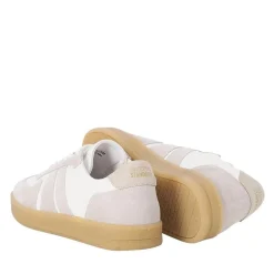 National Standard Sneaker aus Leder beige Schnürschuhe