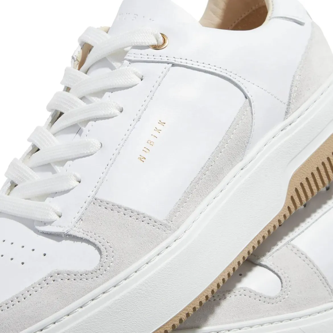 Nubikk Basket Court White Combi Suede Low-Top-Sneaker