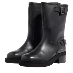 Nubikk Eve Leva Black Leather Biker Boots