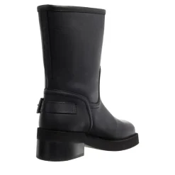 Nubikk Eve Leva Black Leather Biker Boots