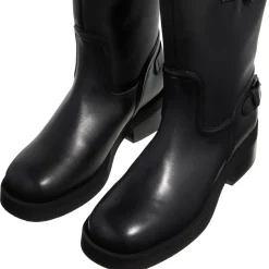 Nubikk Eve Leva Black Leather Biker Boots