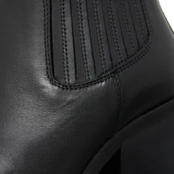 Nubikk Liv Loua Metal Black Leather Cowboy-Stiefel