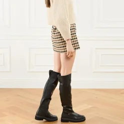 Nubikk Liz Eiffel Black Leather Stiefel