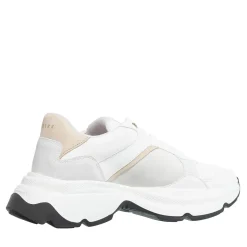 Nubikk Ross JadenWhite Leather Taupe Low-Top-Sneaker