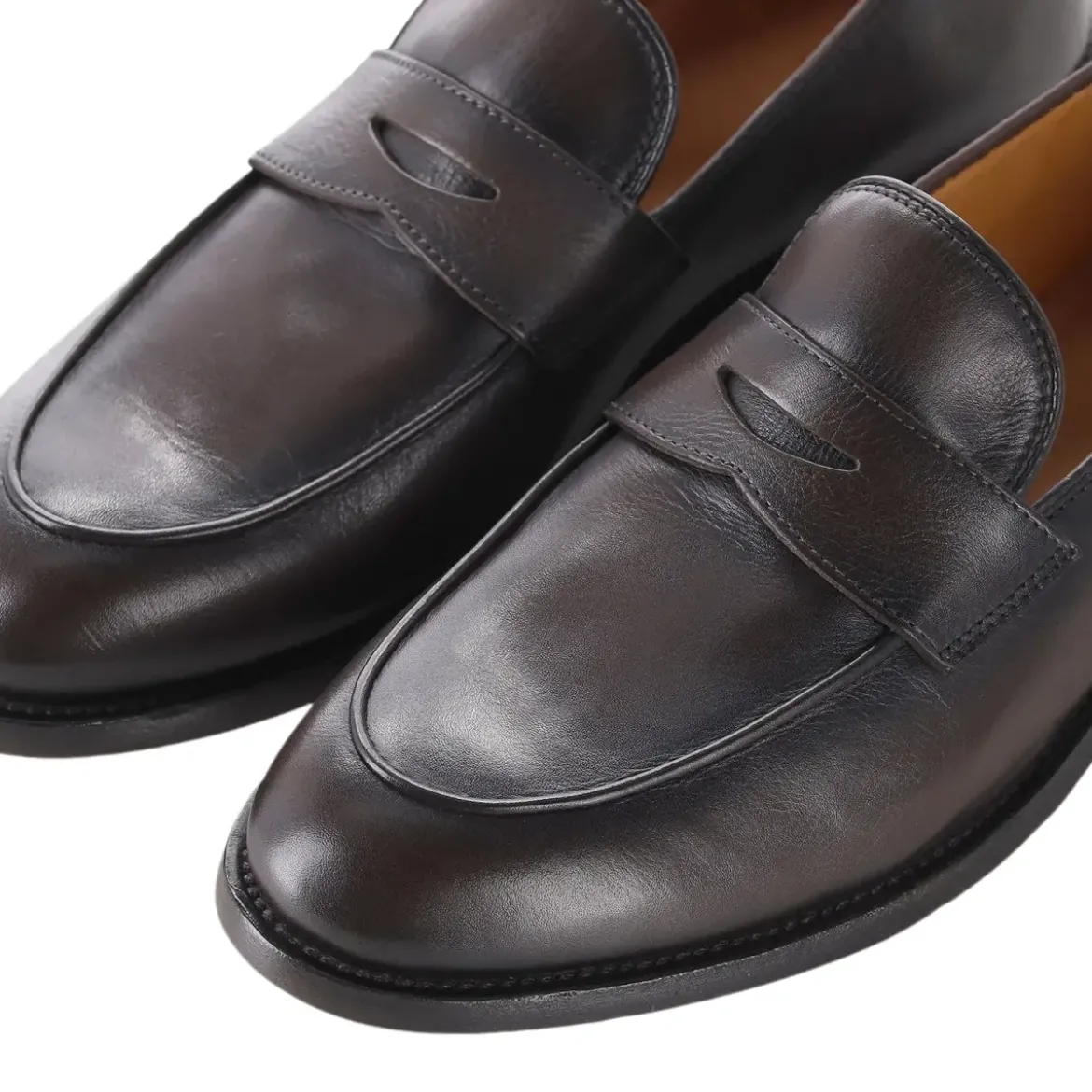 Officine Creative Loafer Opera aus Leder braun Schnürschuhe