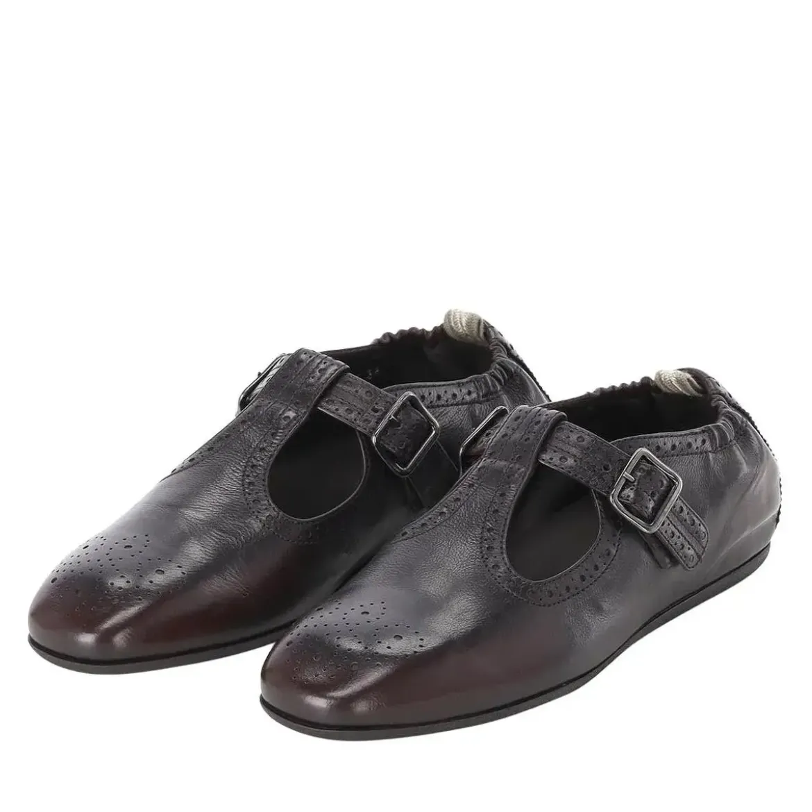 Officine Creative Schuhe aus Leder braun Schnürschuhe
