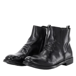 Officine Creative Stiefeletten Hive aus Leder schwarz Schnürschuhe