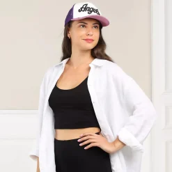Palm Angels Angels Cap Lilac Black Baseballkappe