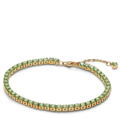 Pandora Sparkling Green Tennis Bracelet 14k vergoldet Armband