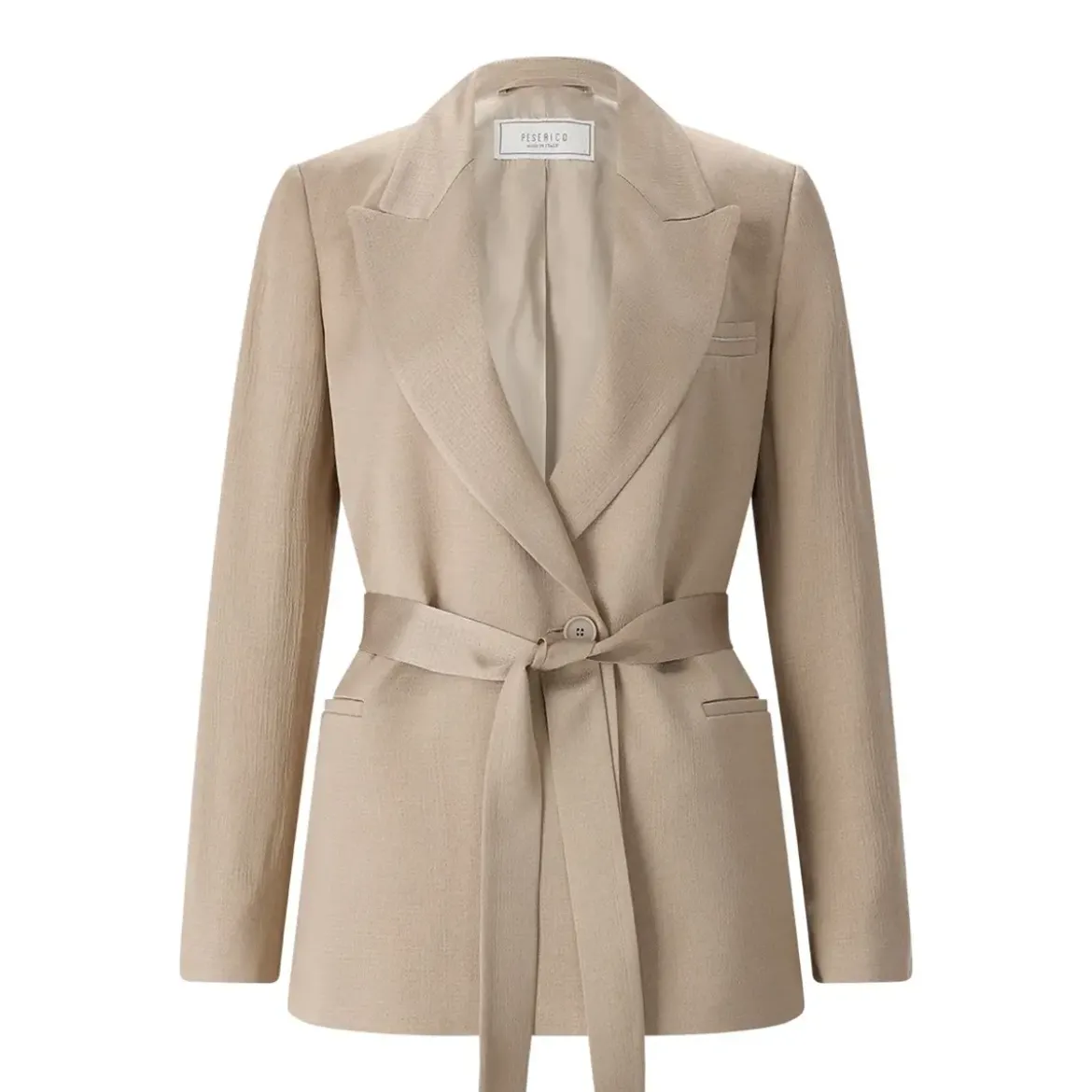 Peserico Blazer mit Taillengürtel braun Blazer
