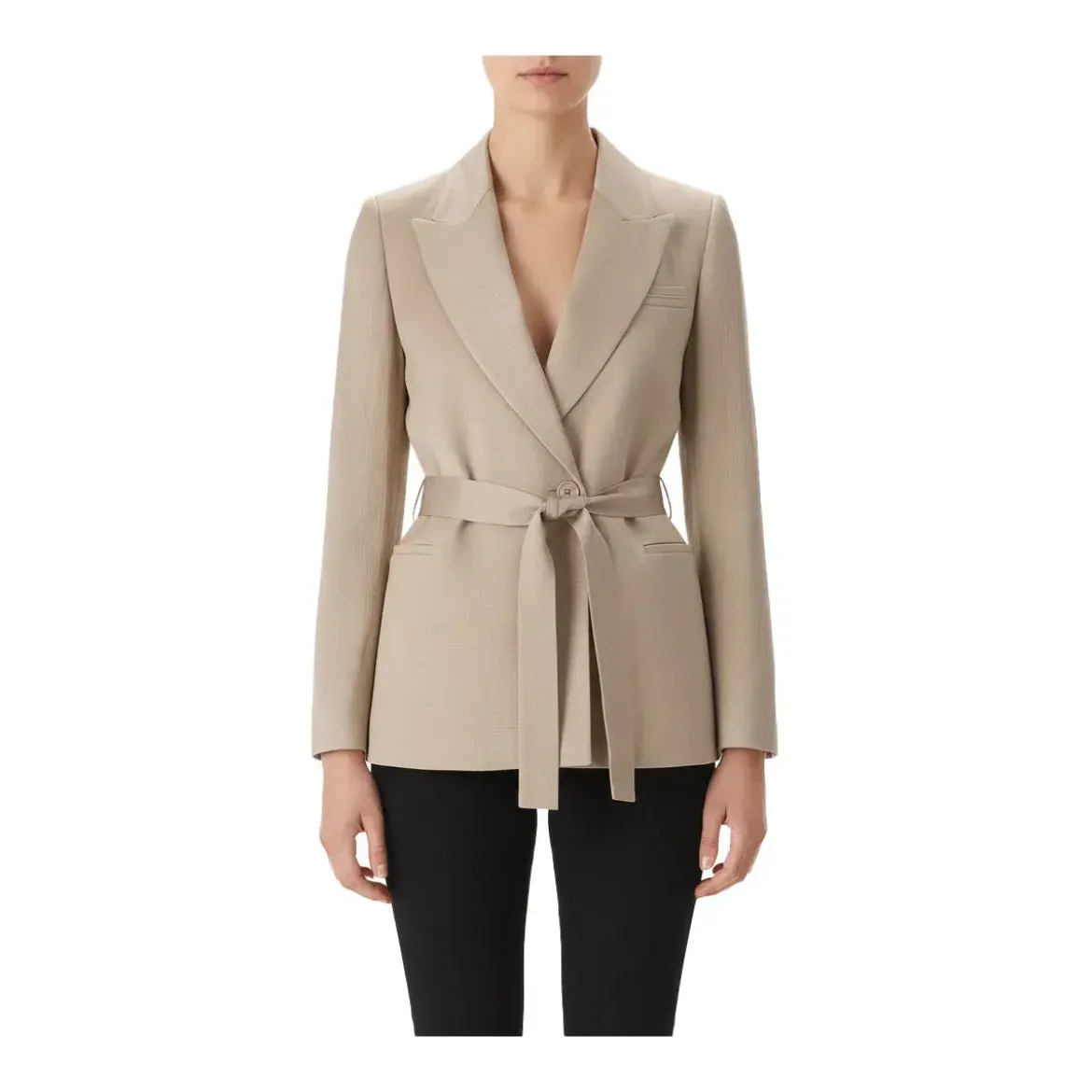 Peserico Blazer mit Taillengürtel braun Blazer