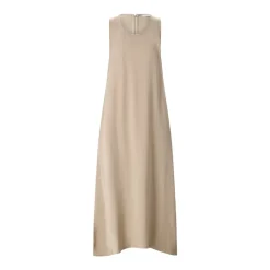 Peserico Midikleid mit Schmuckdetails braun Midikleid