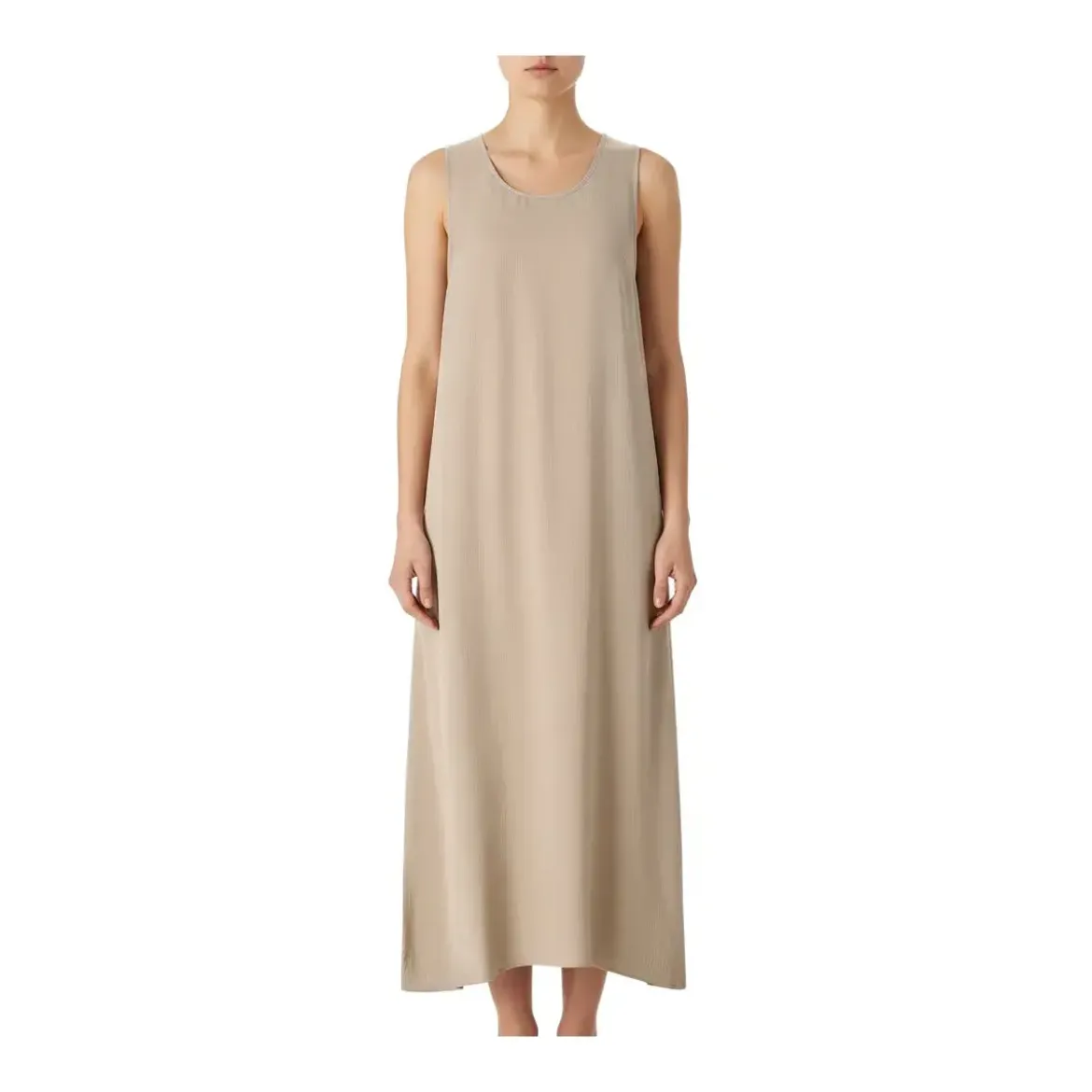 Peserico Midikleid mit Schmuckdetails braun Midikleid