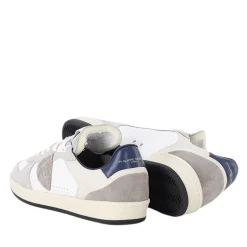 Philippe Model Low-Top Leather Sneakers With Suede Accents Grey Schnürschuhe