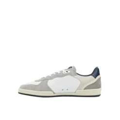 Philippe Model Low-Top Leather Sneakers With Suede Accents Grey Schnürschuhe