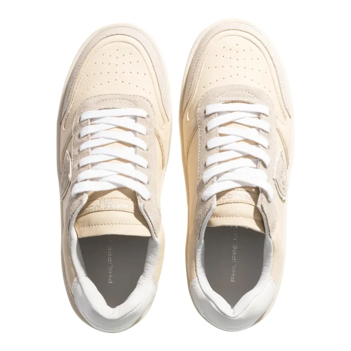 Philippe Model Nice Low Woman West Mixage_Lait Low-Top-Sneaker