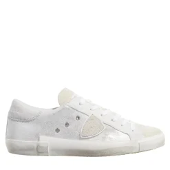 Philippe Model Prsx Low Woman Metal Argent Low-Top-Sneaker