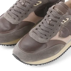 Philippe Model Sneaker Blville aus Leder braun Schnürschuhe