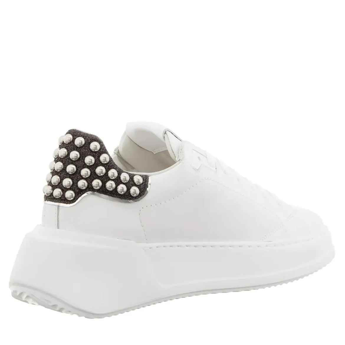Philippe Model Tres Temple Low Woman Veau Goujons_Noir Noir Low-Top-Sneaker