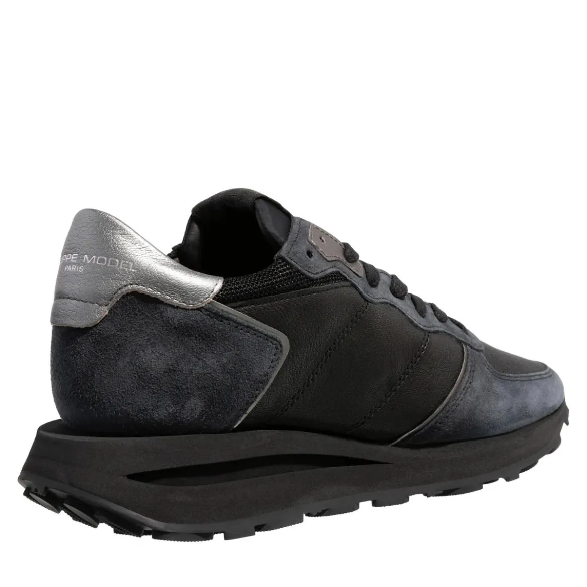 Philippe Model Tropez Haute Low Woman West Mixage_Noir Low-Top-Sneaker