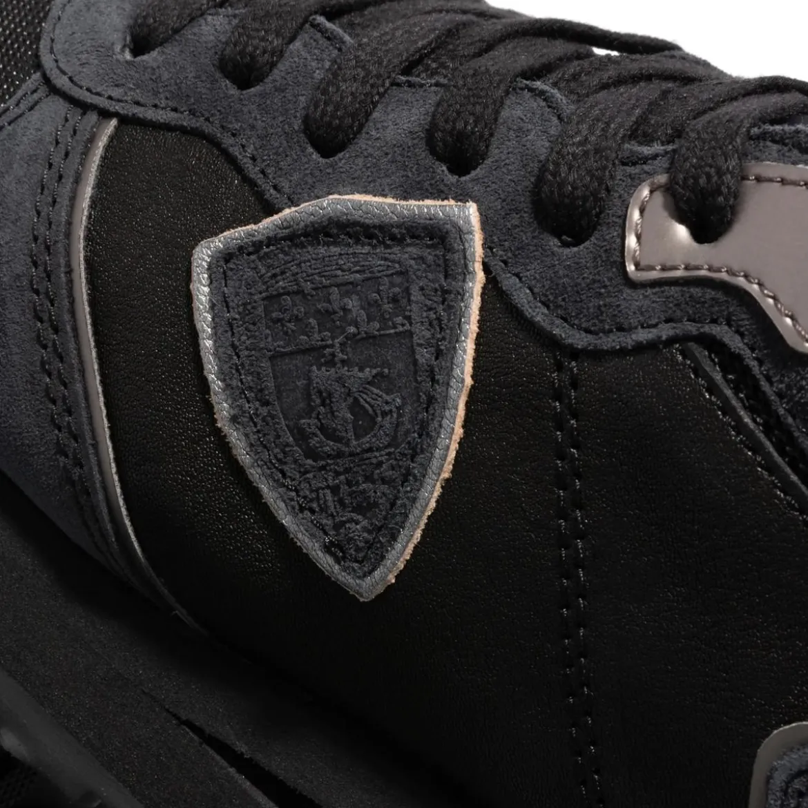 Philippe Model Tropez Haute Low Woman West Mixage_Noir Low-Top-Sneaker