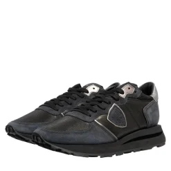 Philippe Model Tropez Haute Low Woman West Mixage_Noir Low-Top-Sneaker