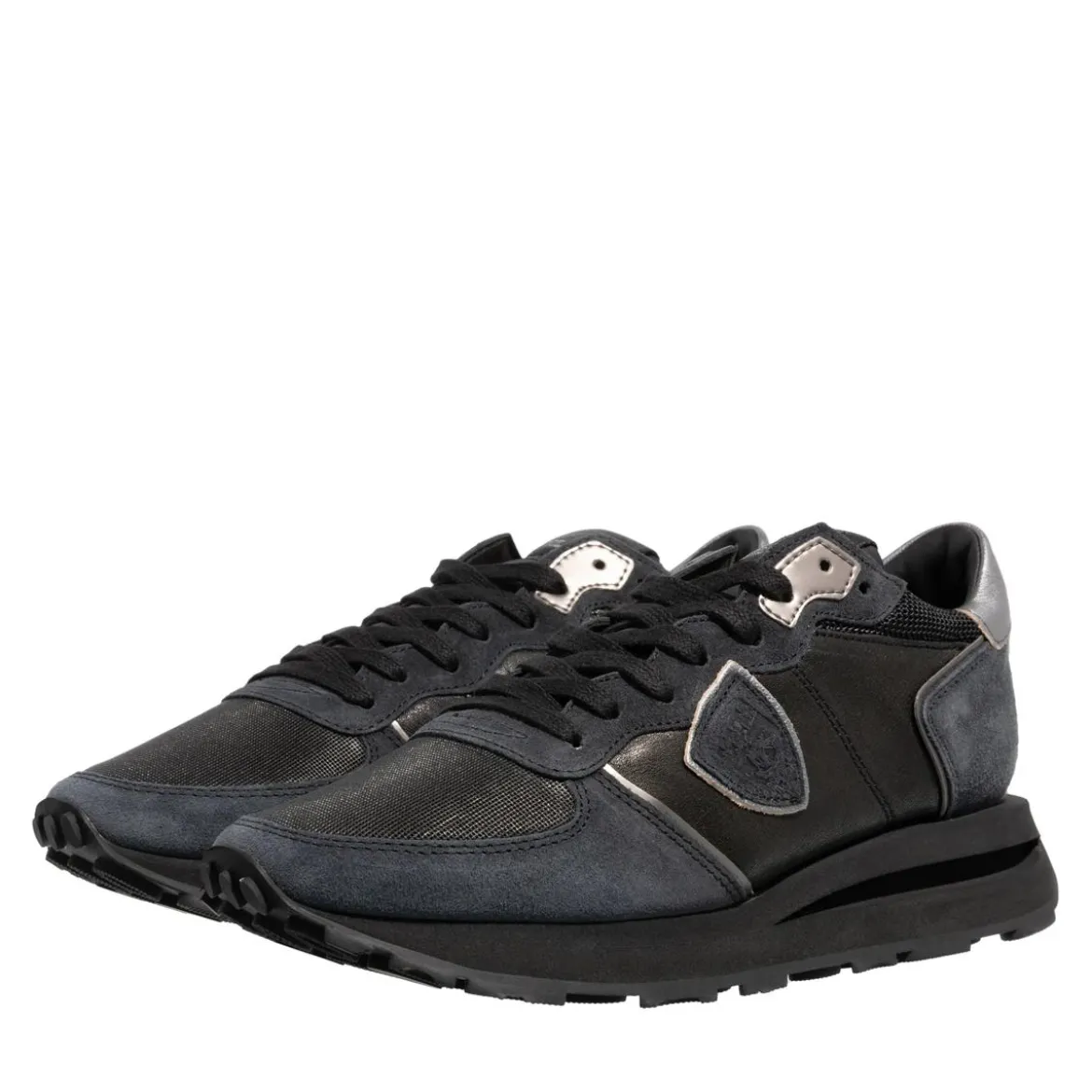 Philippe Model Tropez Haute Low Woman West Mixage_Noir Low-Top-Sneaker