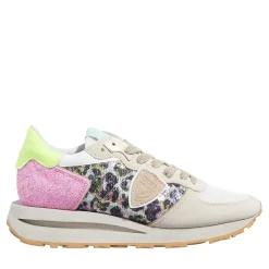 Philippe Model Tropez Haute Low Woman Paillettes Leo Leo Multi Jaune Low-Top-Sneaker