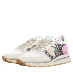 Philippe Model Tropez Haute Low Woman Paillettes Leo Leo Multi Jaune Low-Top-Sneaker