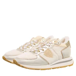 Philippe Model Tropez Haute Low Woman Baby Bear_Blanc Argent Low-Top-Sneaker