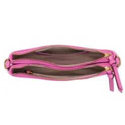 Pinko Double Mini Rosa Flogo-Antique Gold Crossbody Bag