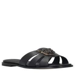 Pinko Milly 04 - Slipper Calf Leather Black Black Slides