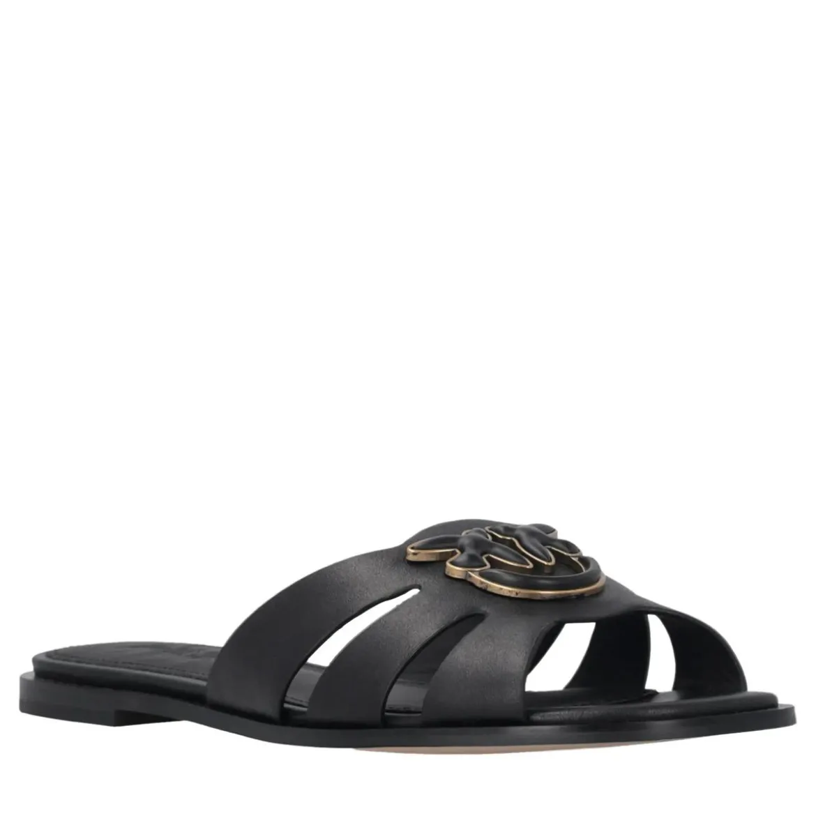 Pinko Milly 04 - Slipper Calf Leather Black Black Slides