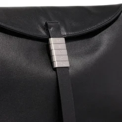 Pinko New Saddle Nero Limousine - Matt Silver Schultertasche