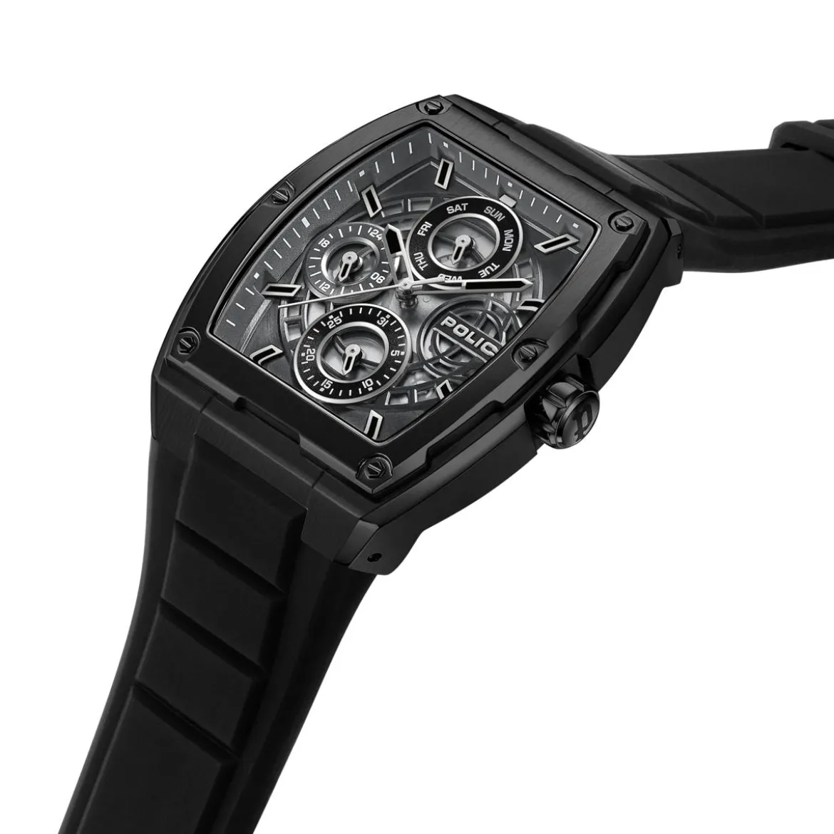 Police Quarzuhr Creed schwarz Multifunktionsuhr