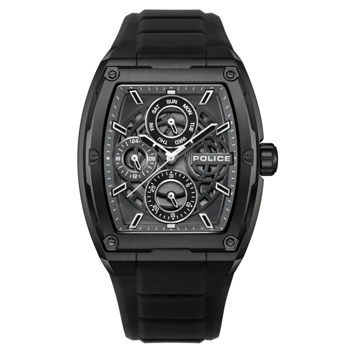 Police Quarzuhr Creed schwarz Multifunktionsuhr