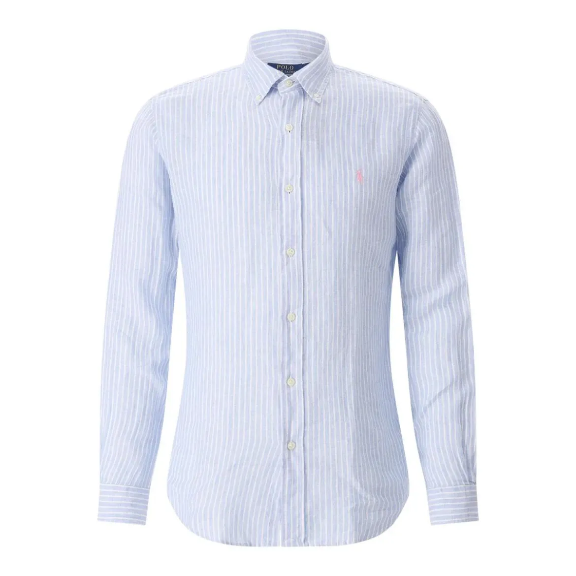Polo Ralph Lauren Gestreiftes Hemd mit Logo blau Hemd