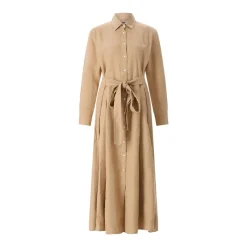 Polo Ralph Lauren Hemdkleid aus Leinen braun Hemdblusenkleid
