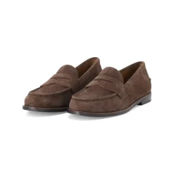 Polo Ralph Lauren Loafers aus Veloursleder braun Schnürschuhe