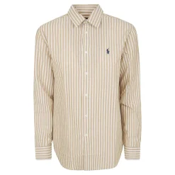 Polo Ralph Lauren Long-Sleeve Button-Up Shirt Neutrals Bluse