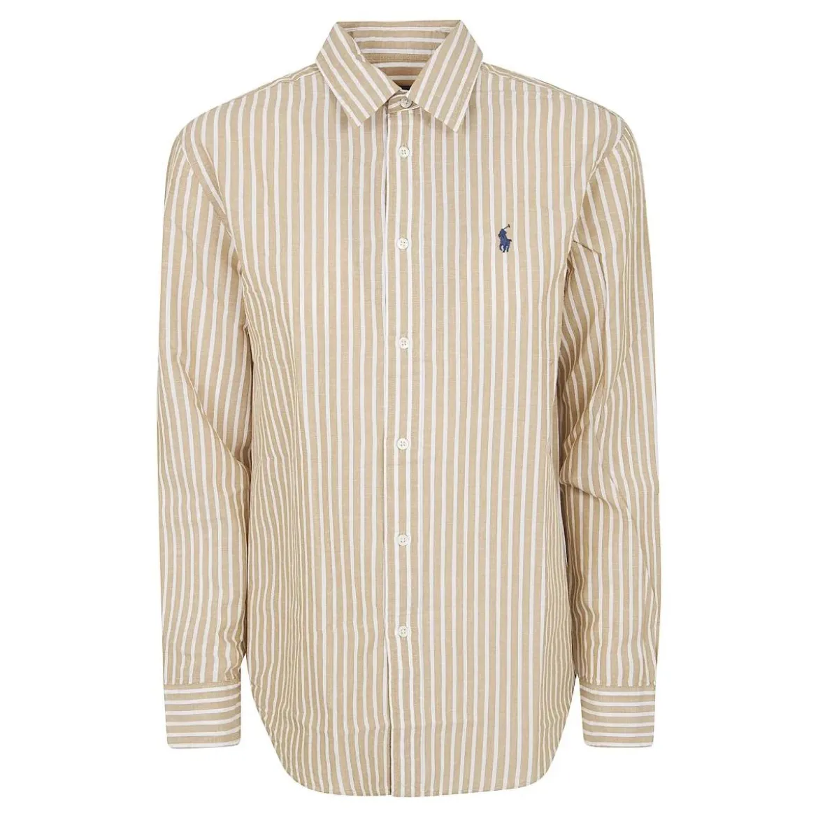 Polo Ralph Lauren Long-Sleeve Button-Up Shirt Neutrals Bluse