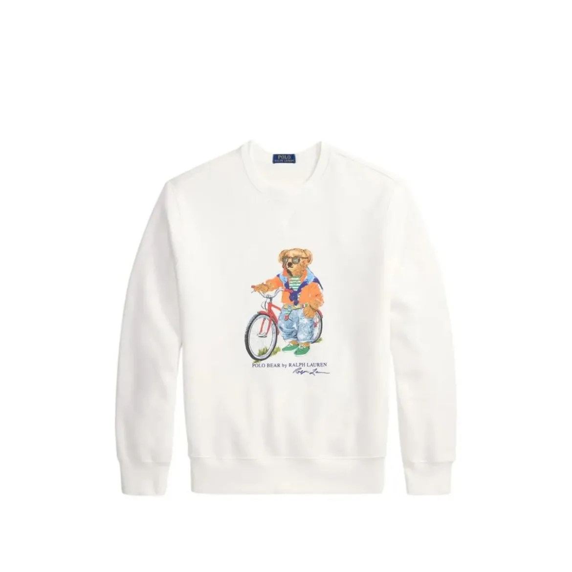 Polo Ralph Lauren Ribbed Crewneck Sweatshirt White Sweatshirt