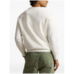 Polo Ralph Lauren Ribbed Crewneck Sweatshirt White Sweatshirt