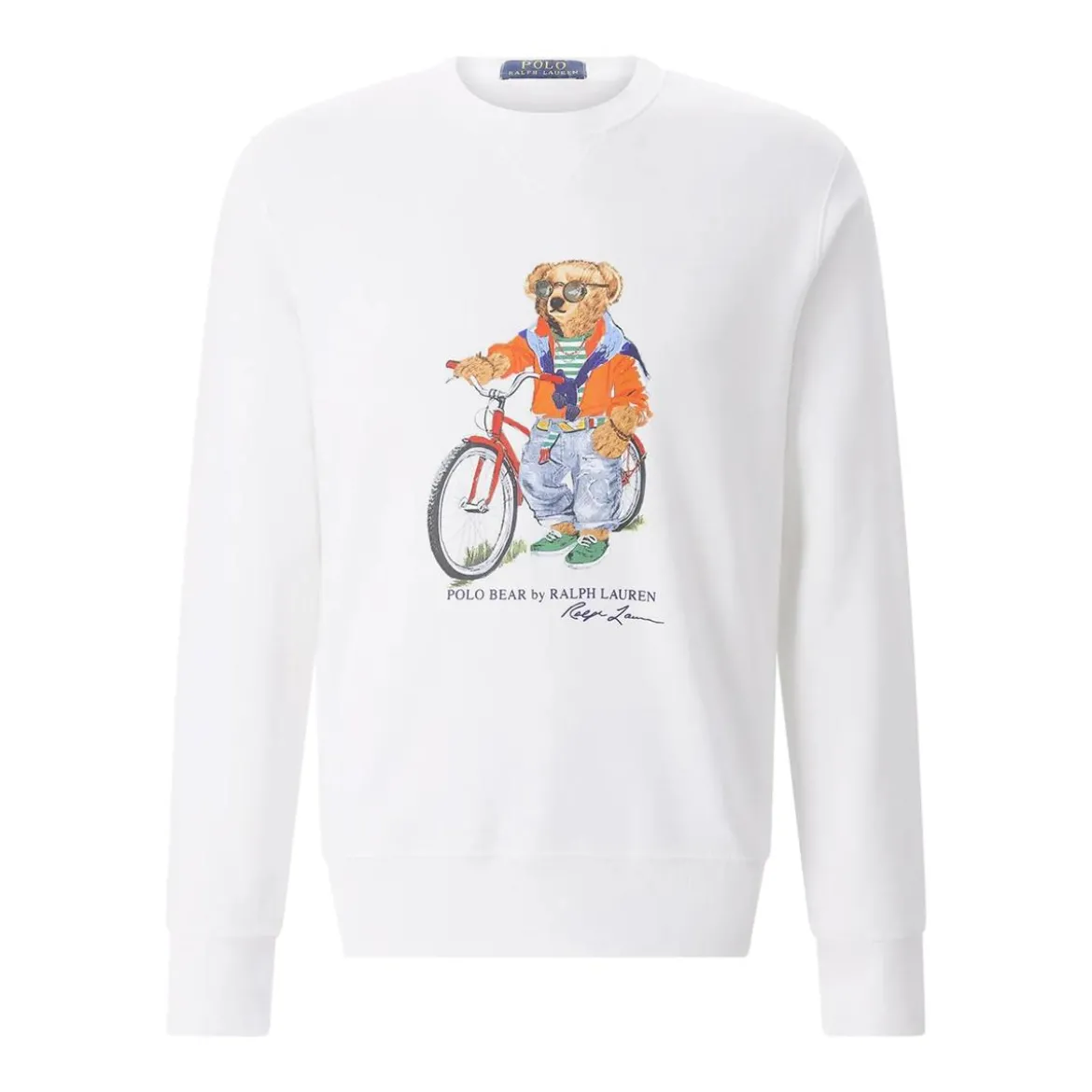 Polo Ralph Lauren Ribbed Crewneck Sweatshirt White Sweatshirt