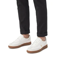 Polo Ralph Lauren Sneaker aus Rindsleder weiß Schnürschuhe
