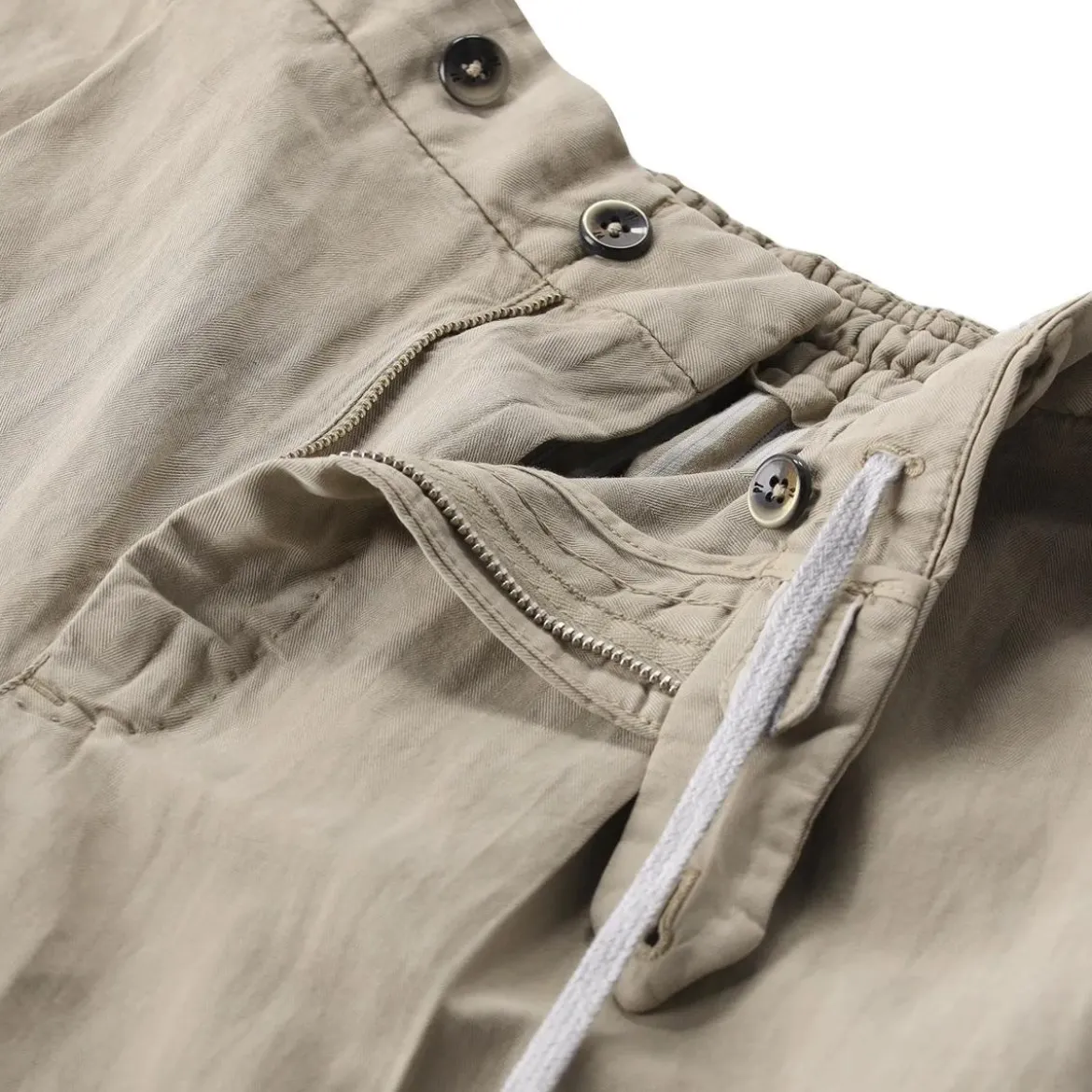 Pt Torino Hose aus Leinenmix braun Stoffhose