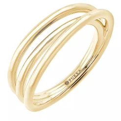 Pukka Berlin Braided Spring Ring Yellow Gold Mehrfachring