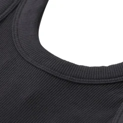 Rag & Bone Ripp-Top mit U-Ausschnitt schwarz Top